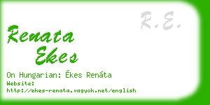renata ekes business card